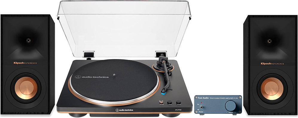 Audio Technica AT-LP70X BB + Fosi V10G + Klipsch R40M
